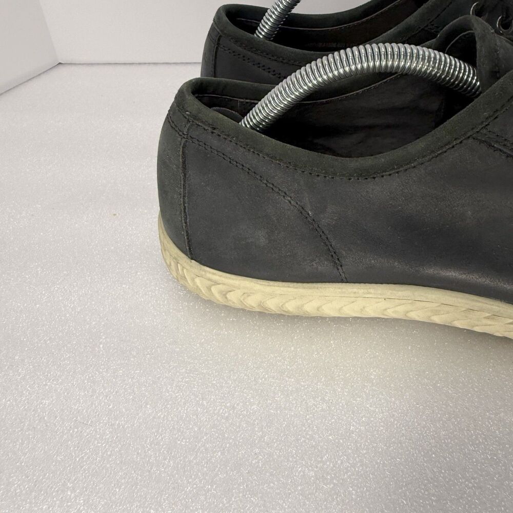 John Varvatos Shoes Men 9.5 Hattan USA Leather Low Top Sneakers Black - Picture 2 of 10
